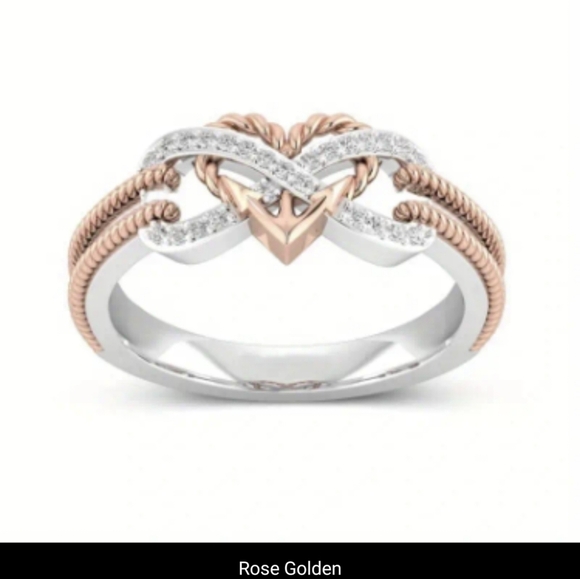 unbranded Jewelry - New Heart Ring For Women, Rhinestones, Ladies Fashion, T1B1A